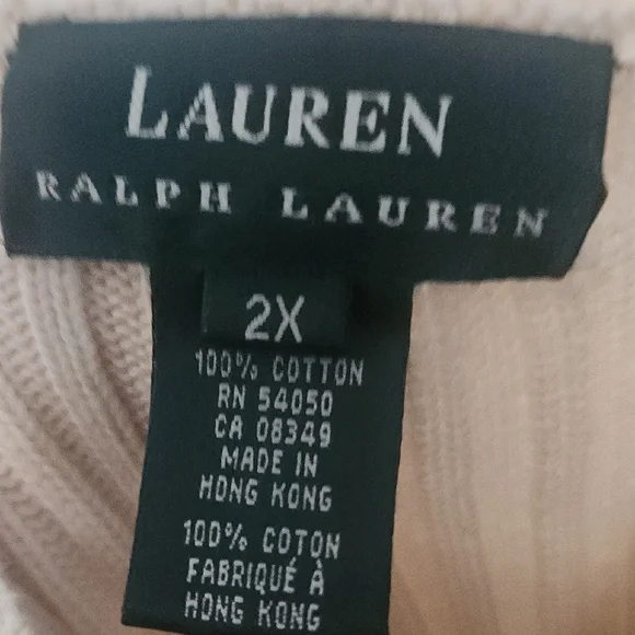 Ralph Lauren Cream Cotton Sweater - Picture 2 of 6